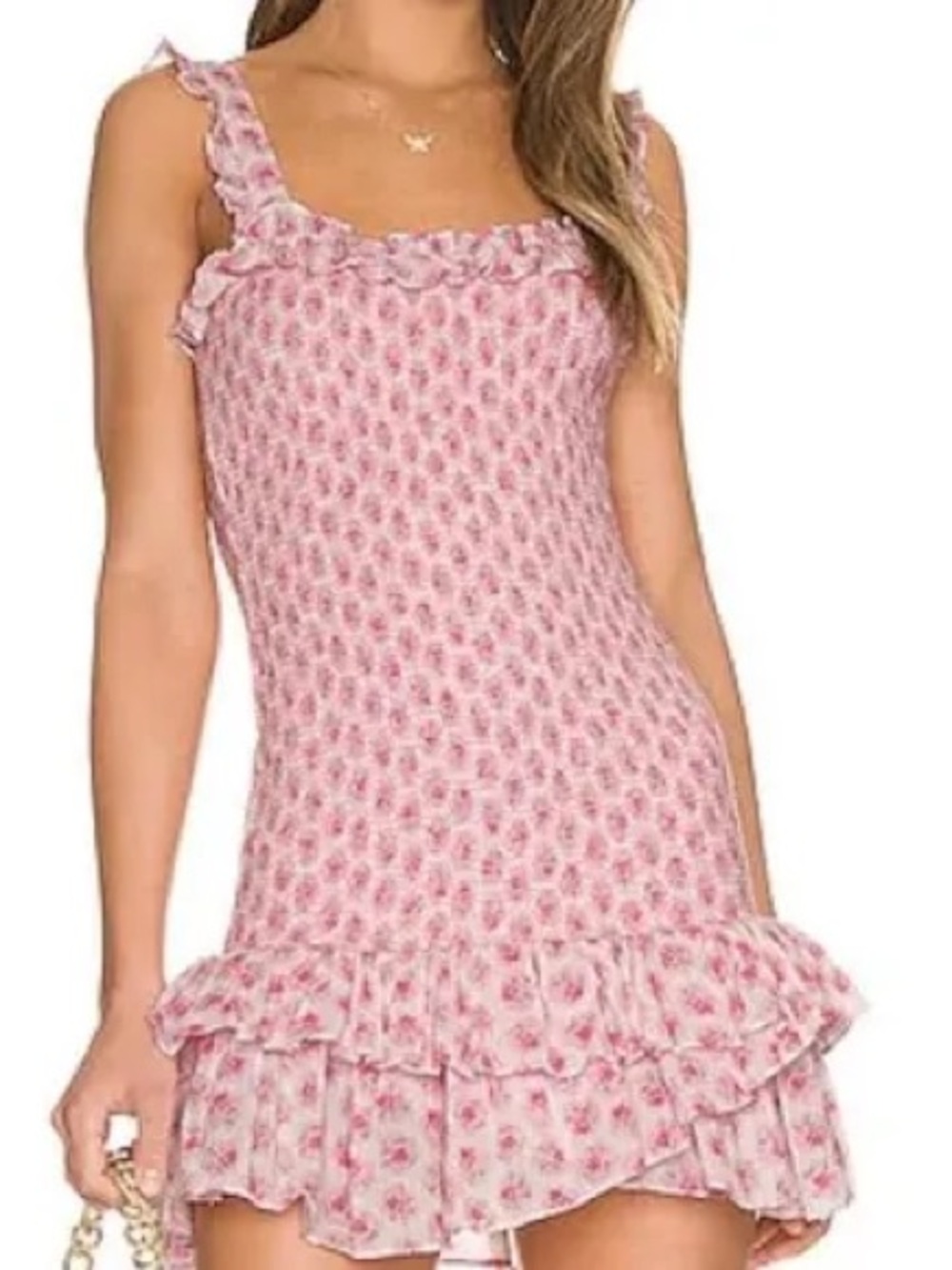 LoveShackFancy Breyer Dress in Pink Divine
